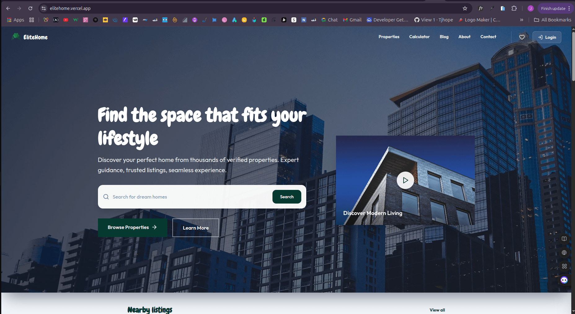 EliteHome Real Estate Platform
